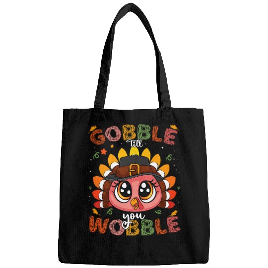 Turkey Gobble Till You Wobble Pilgrim Toddler Thanksgiving Bags