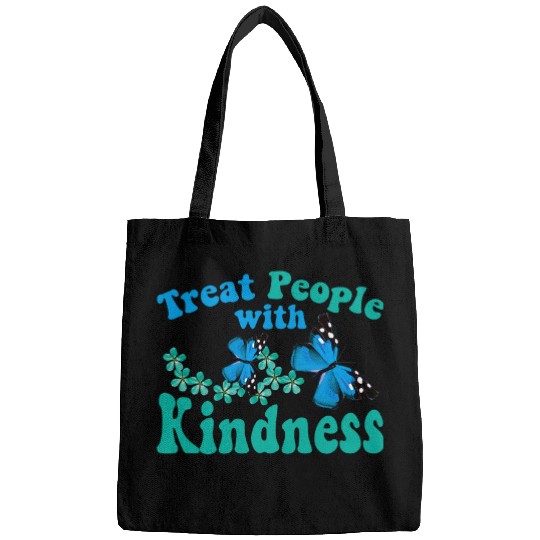 Treat People With Kindness Butterfly Flower Bags