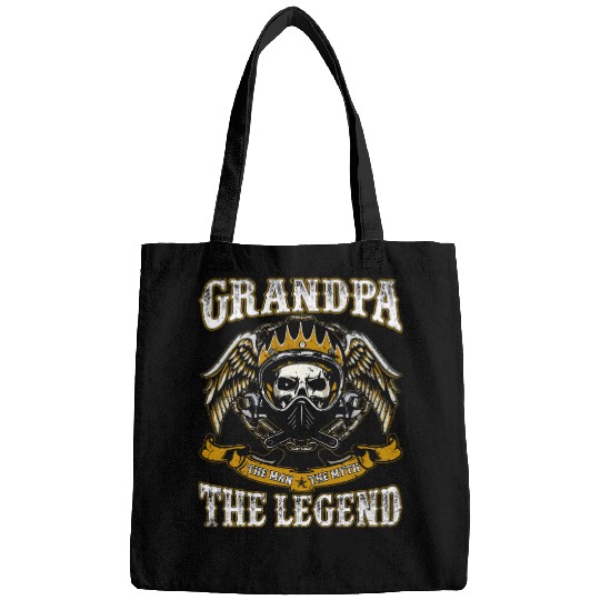 Mens Grandpa Ride Motorcycle The Man The Myth The Legend Bags