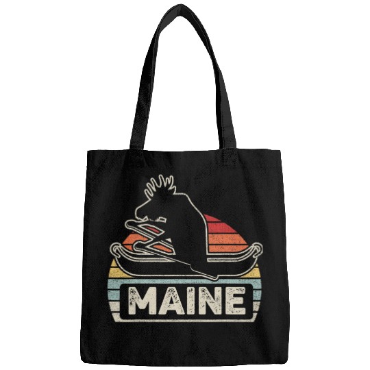 Retro vintages Maine Moose Canoe Vacation Bags
