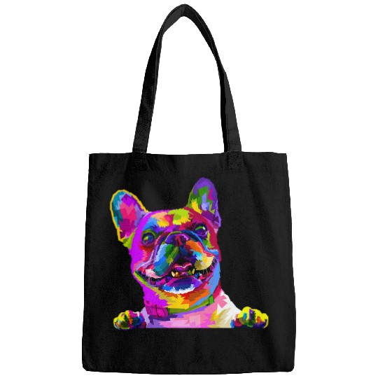 Motley Frenchie Frenchie type French Bulldog Pure Art Bags