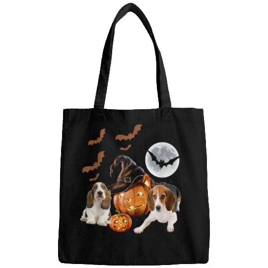 Dog Basset Hound Halloween Basset Hound Jack O Lantern Pumpkin 211 Bags
