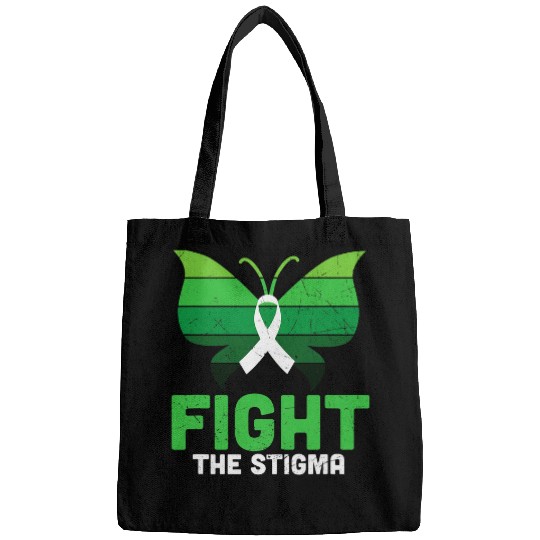 Mental Health Awareness fight the stigma butterfly 21 Bags