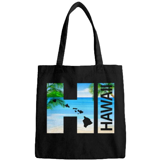 HI Hawaii Beach Hawaiian Islands Bags