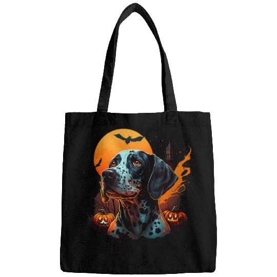 Funny german shorthaired pointer Cute Halloween 1 Bags