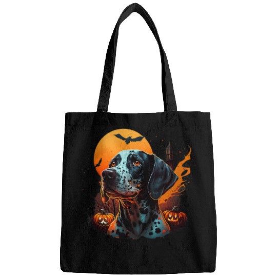 Funny german shorthaired pointer Cute Halloween 1 Bags