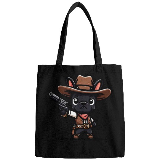 French Bulldog Wild West Funny Dog Cowboy Bags