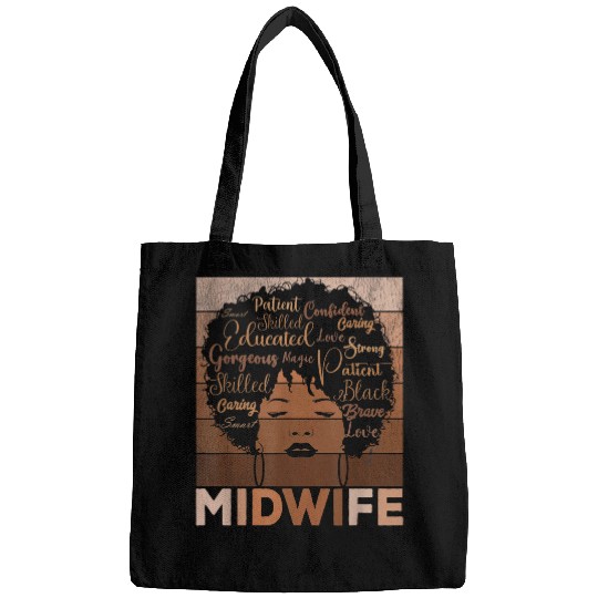 Midwife Appreciation Afro American Midwifery Women Bags