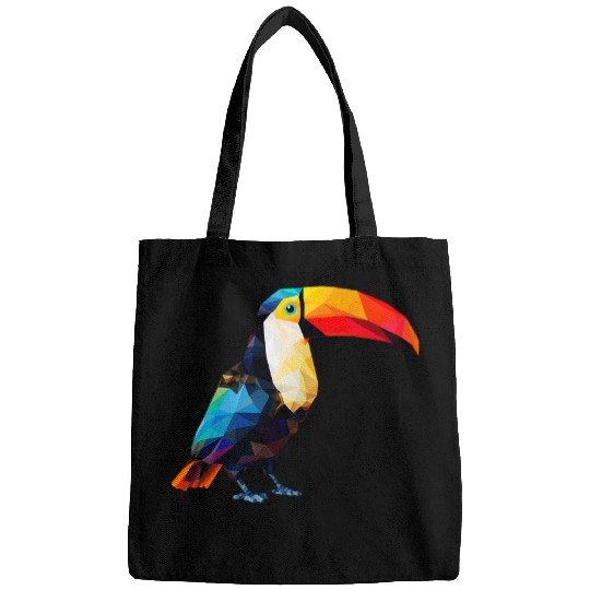 Toucan Paradise Bird Polygonal Artistry Bags
