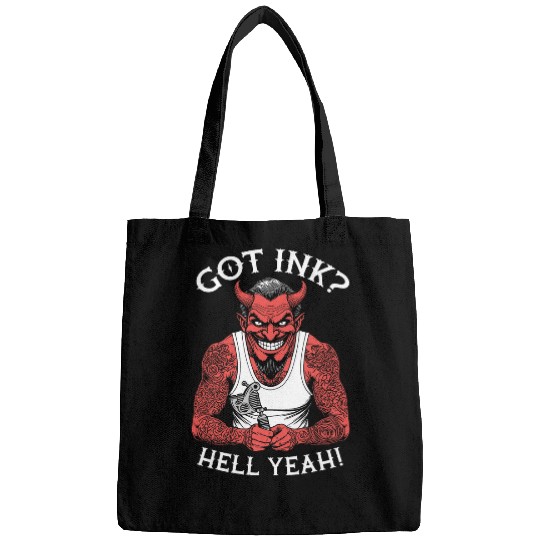 Got Ink Funny Tattoo Devil Hell Yeah Inked Tattooist Bags
