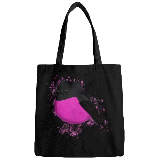 Pink Robin Bird Birder Birdlover Birdwatcher Animal Bags