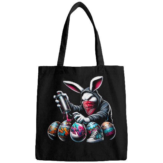 Graffiti Eggs Easter Bunny Urban Artist Streetwear Bags