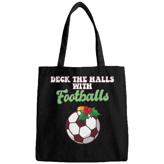 Deck The Halls With Football Player Coachs Christmas Balls Bags