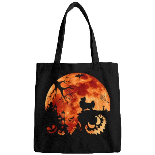 Dog Papillon And Moon Halloween Costume Pumpkin Dog Lover 61 Bags