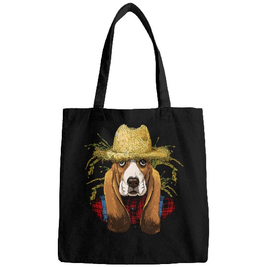 Dog Basset Hound Farmer Farming Agriculture Pet Dog Lover 123 Bags