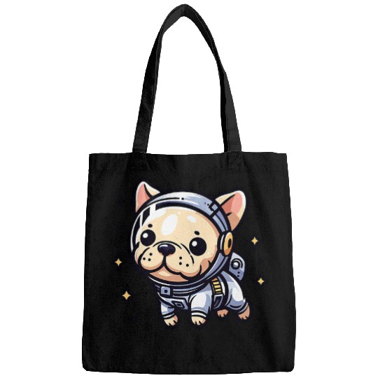 Cream French Bulldog Astronaut Funny Dog Space Suit Bags
