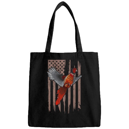 Pheasant Bird Hunting American Flag Bags
