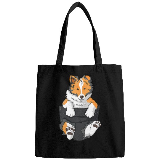 Dog in pocket Shetland Sheepdog chest pocket Bags