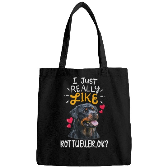 Dog Rottweiler Cute I Just Really Like Rottweiler Ok Bags