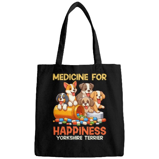 medicines For Happiness Yorkshire Terrier Dogs Joy Bags