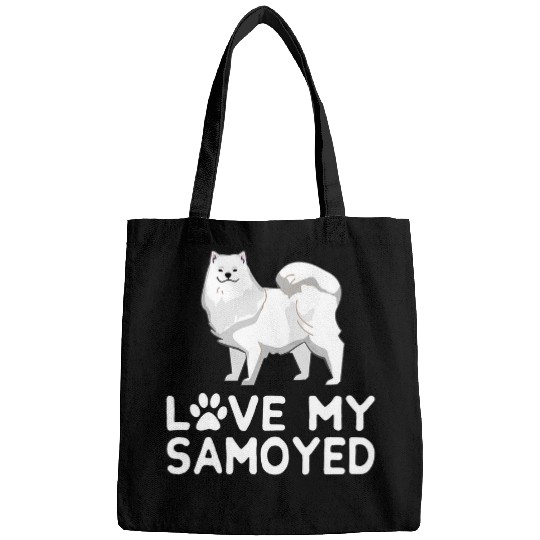 Dog Samoyed I Love My Samoyed Dog Lover Bags