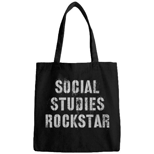 History Teacher I Prefer Term SOCIAL STUDIES ROCKSTAR Bags