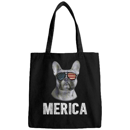 French Bulldog Wear Sunglasses USA Flag Merica 4th of July Bags