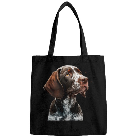 Funny german shorthaired pointer Cute Puppy Bags