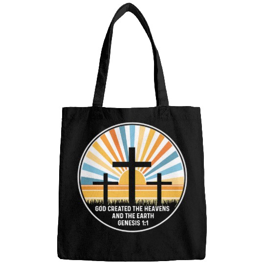 Genesis 11 1 1 2God Jesus Religious Quote Christian Cross Bags