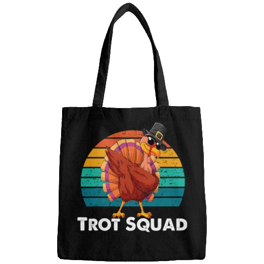 Turkey Trot Squad Thanksgiving Run Costume Funny Turkey Bags