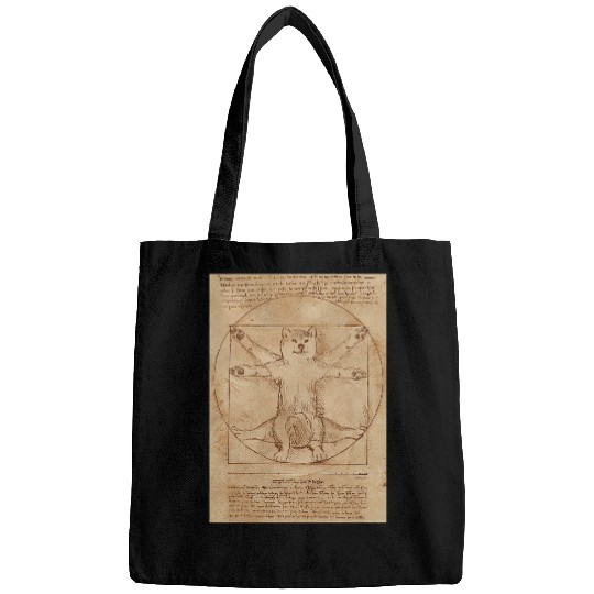Da Vincis Vitruvian Doge Renaissance Shiba Inu Pup Bags