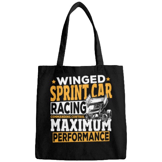 Winged Sprint Car Racing Commanding Control Performance Bags