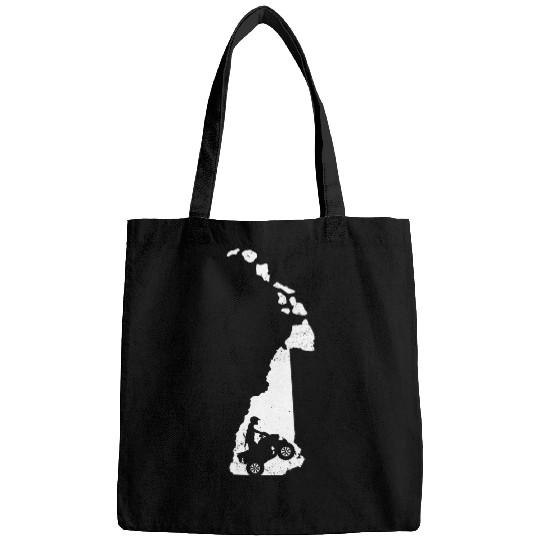 Quad bike or Four Wheeler Art New Hampshire Map Motorcycle Bags
