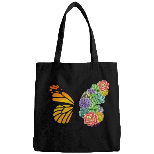 vintages Monarch Butterfly With Floral Watercolor Succulent 21 Bags