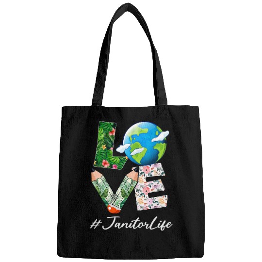 Janitor Love World Earth Day Anniversary Save the Planet Bags