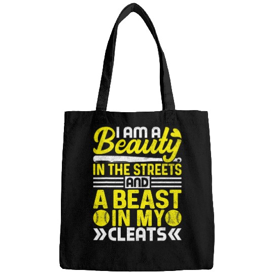 Discover Im a Beauty in the Streets Funny Softball Coach Bags