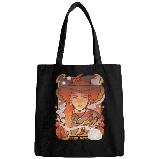 HERB WITCH Art Nouveau Poppies by Medusa Dollmaker Bags