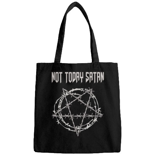 Occultism Barbed Wire Pentagram Not Today Satan Bags
