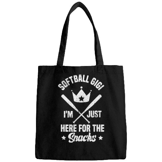 Softball Gigi Im Just Here for the snacks Baseball Cute Bags