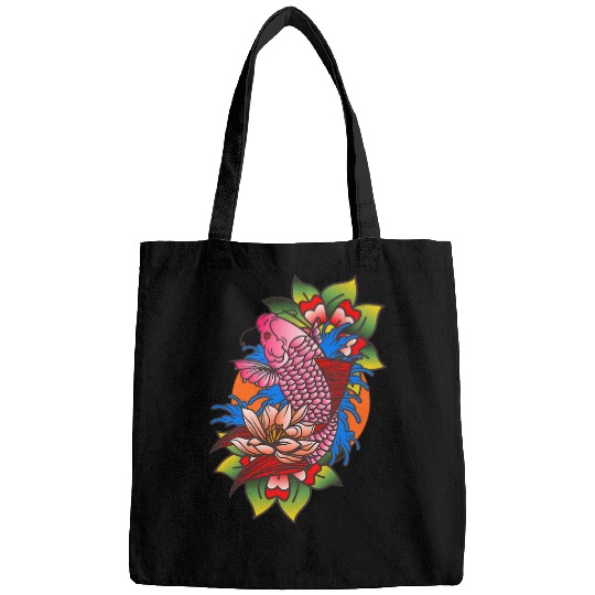 Koi Fish Japanese Tattoo Artist Tats Lover Bags