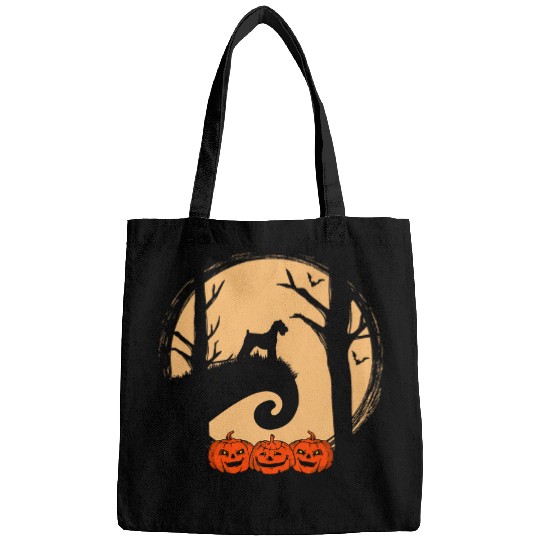Discover Miniature Schnauzer And Moon Pumpkin Halloween Costume Dog Bags