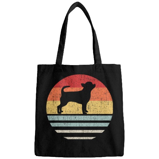 Discover Retro Smooth Coat Chihuahua Dog Mom Dad Cute Dog Lover Owner Bags