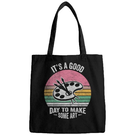 Retro vintages Its A Good Day To Make Art Artist Art Teacher 1 Bags