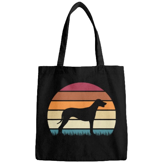 Retro vintages Sunset Dog Pet Lover Rhodesian Ridgeback Bags