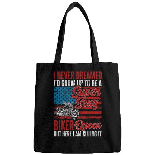 Discover Patriotic Motorcycle Women USA Flag Motorbike Biker 22 Bags