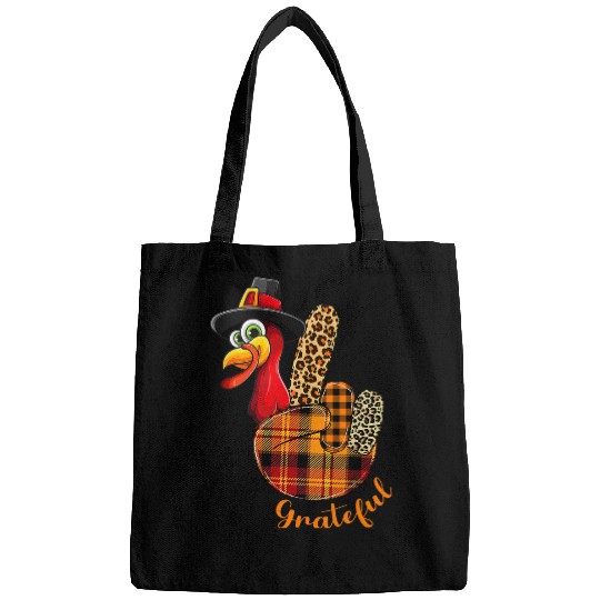 Peace Love Turkey Grateful Turkey Hand Sign Thanksgiving 8 Bags