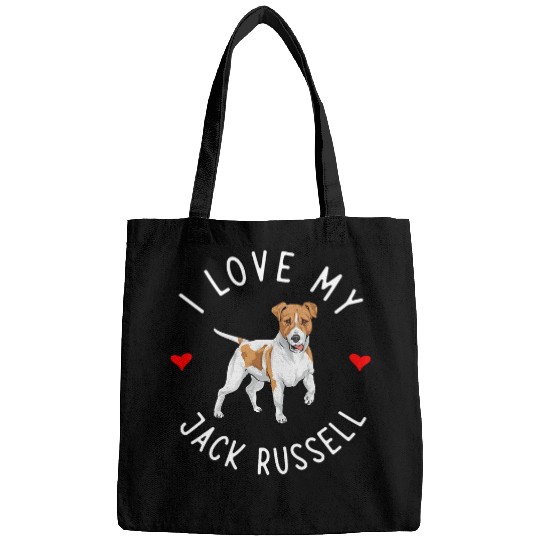 I Love My Jack Russell Terrier Bags