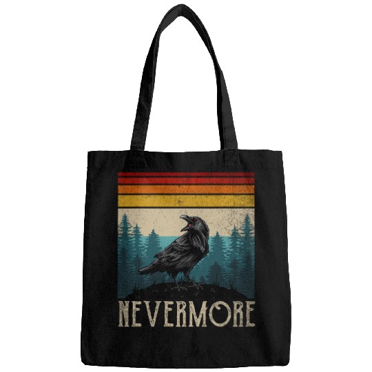 vintages Retro Nevermore Outfit The Raven Edgar Allan Poe Bags