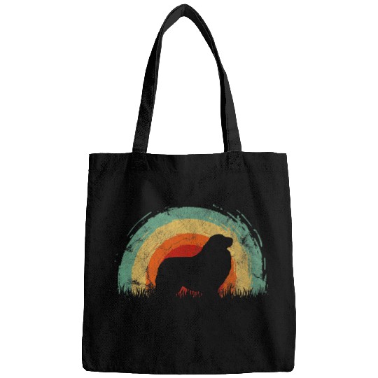 Retro Great Pyrenees vintages Rainbow Dog Men Women Bags