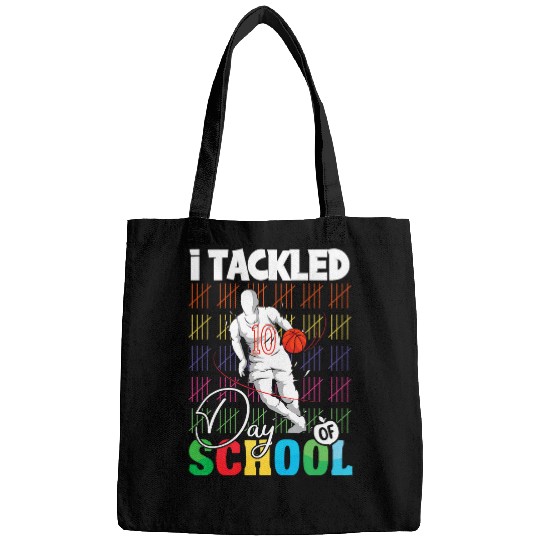 I Tackled 100 Days Of School Basketball 100th Day Gifts Boys Bags